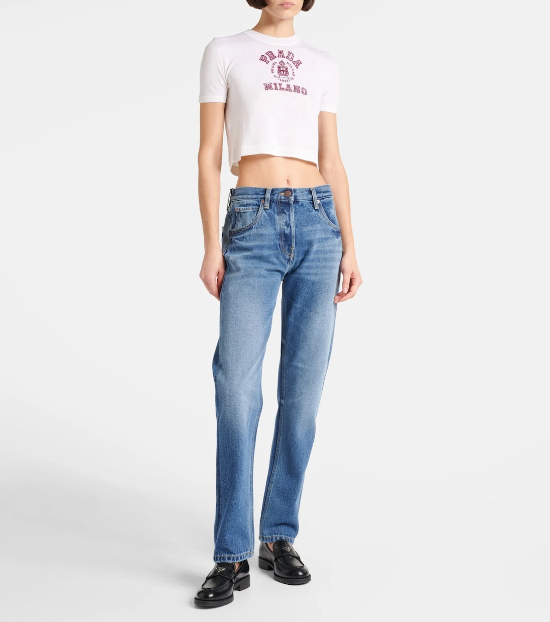 Prada - Mid-rise straight jeans