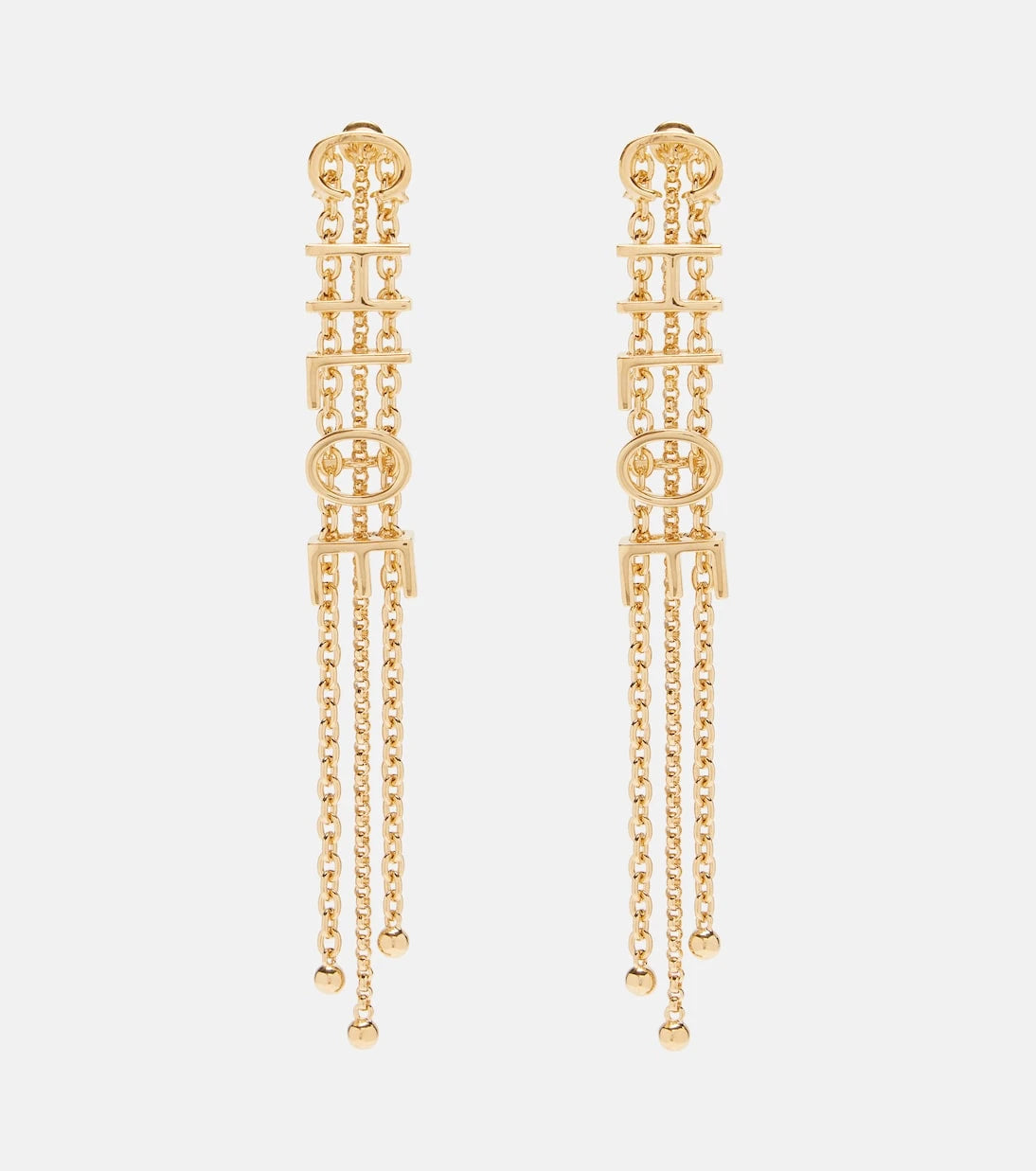 Chloé - Laiton drop earrings