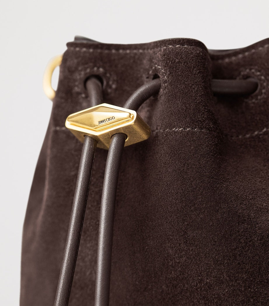 Jimmy Choo Brown Suede Cinch Mini Bag