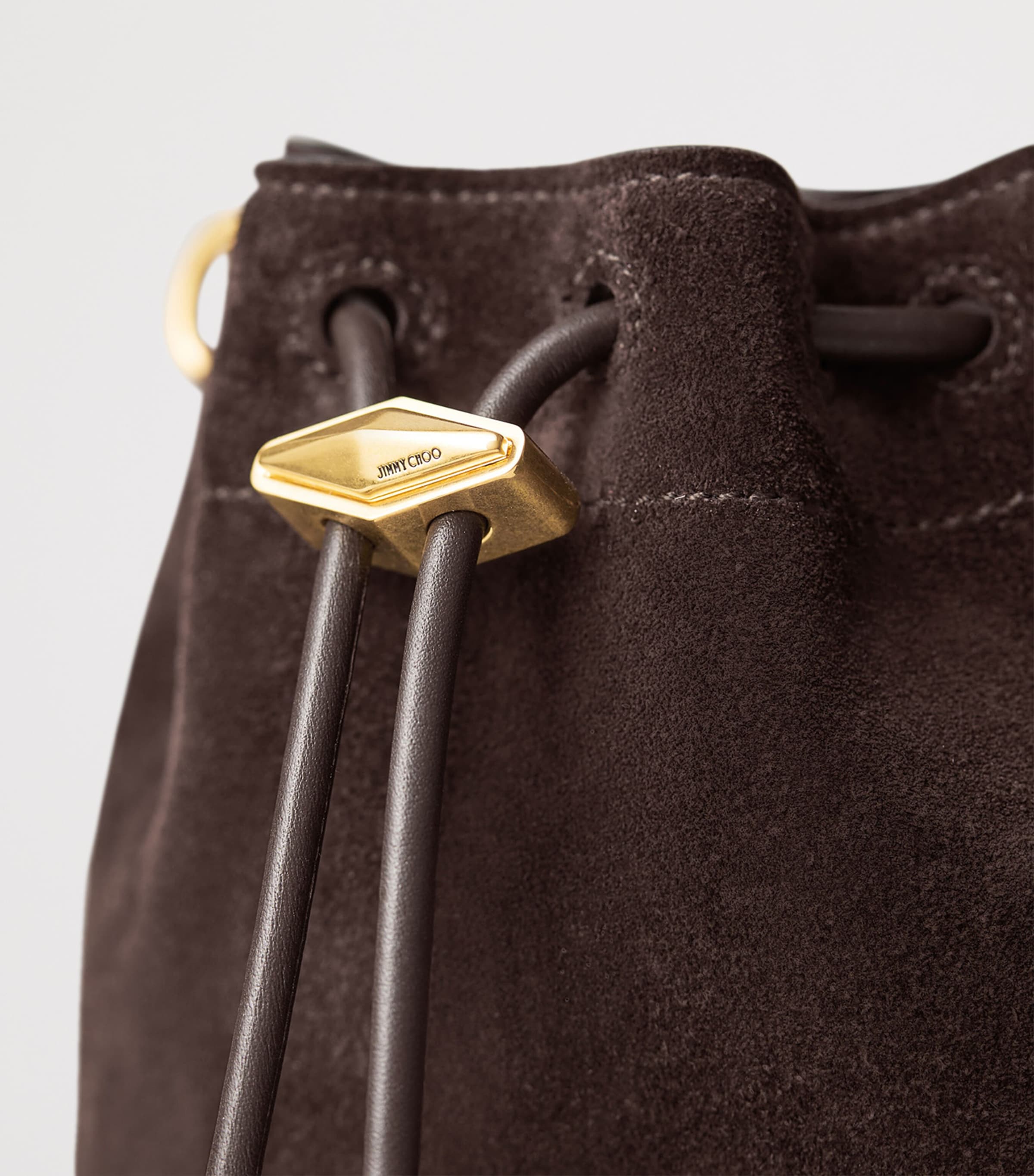 Jimmy Choo Brown Suede Cinch Mini Bag