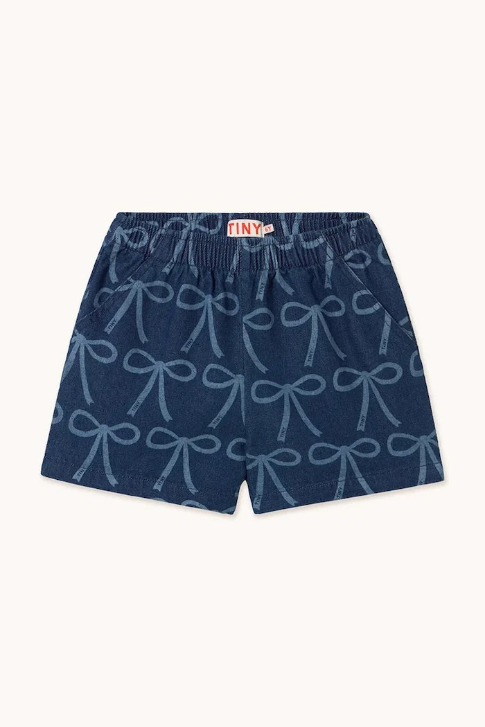 Детски къси панталони Tinycottons BOWS WOVEN SHORT