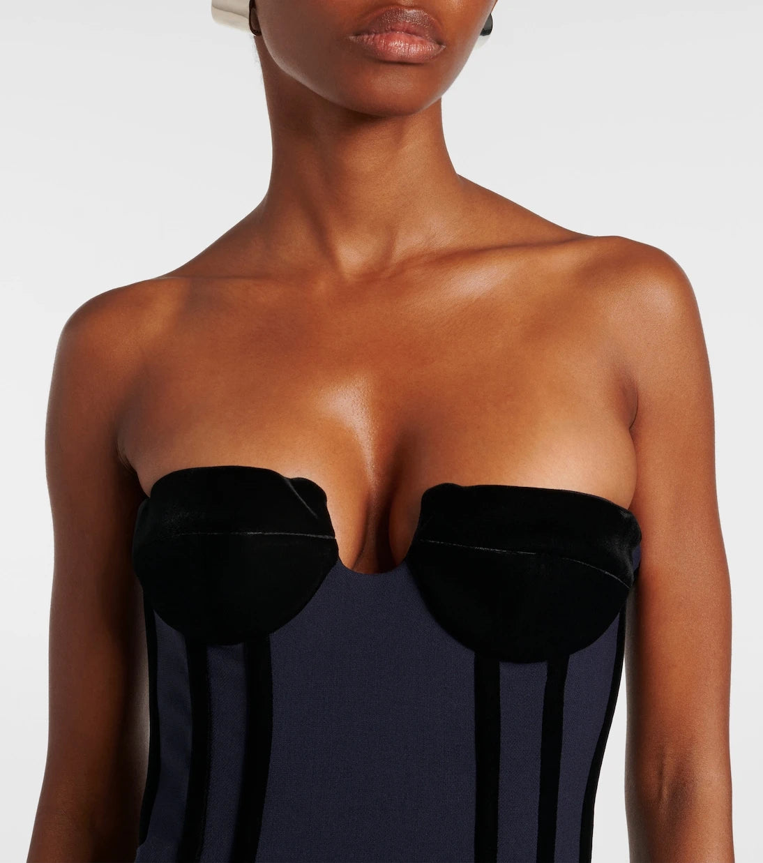 Sportmax - Anemone wool-blend bustier midi dress