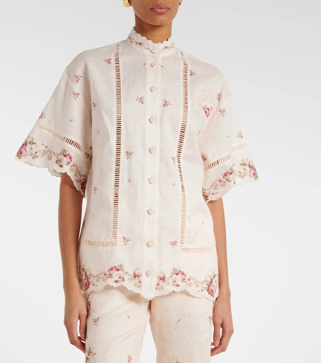 Zimmermann - Patience floral linen shirt