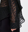 Stella McCartney Black Organic Silk-Blend Polka-Dot Blouse