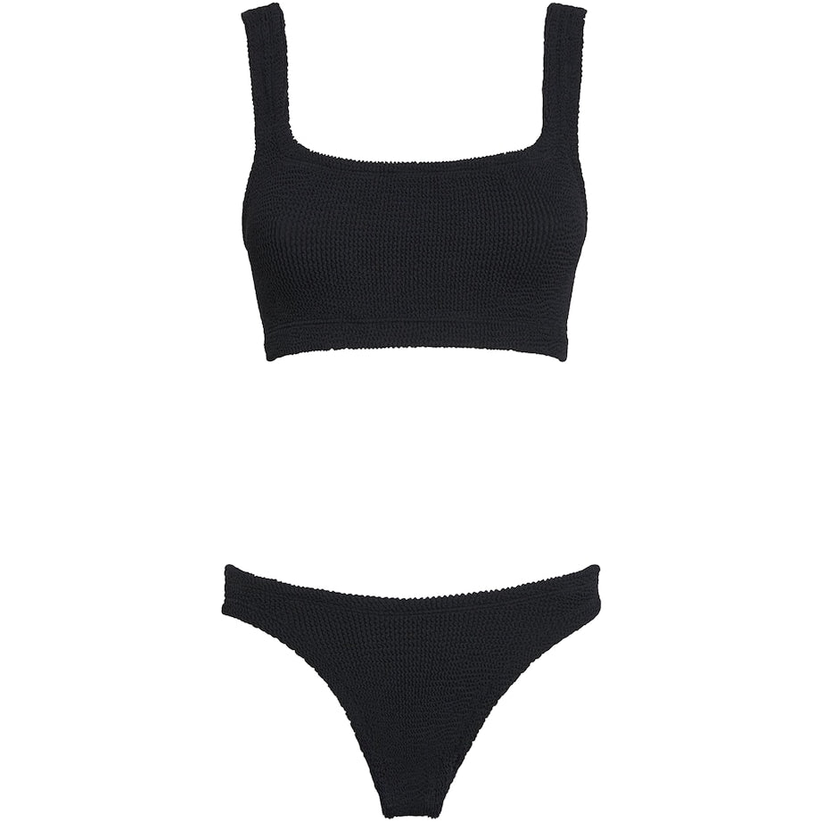 Hunza G Black Tessa Eyelet Bikini
