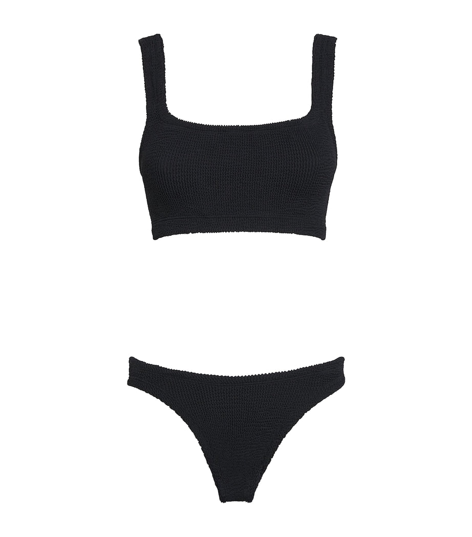 Hunza G Black Tessa Eyelet Bikini
