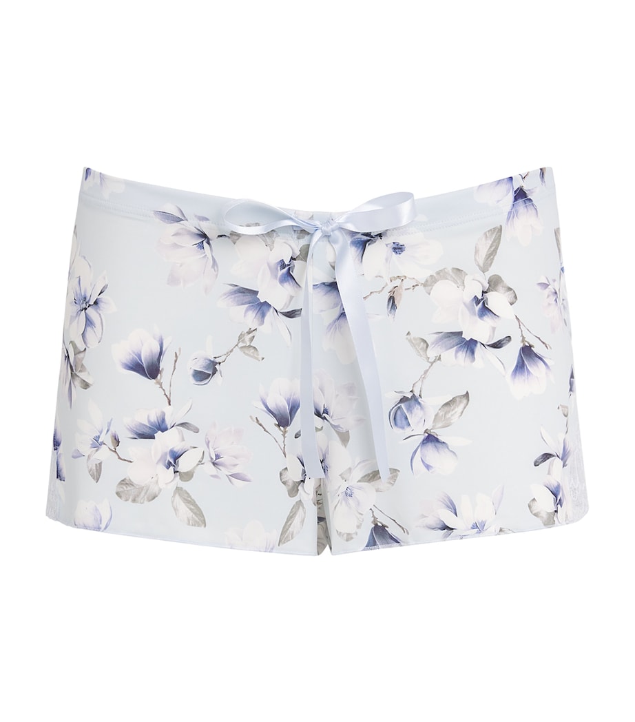 Fantasie Blue Lace-Trim Floral Lucia Pyjama Shorts