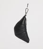 Black Nappa Leather Croissant Keyring