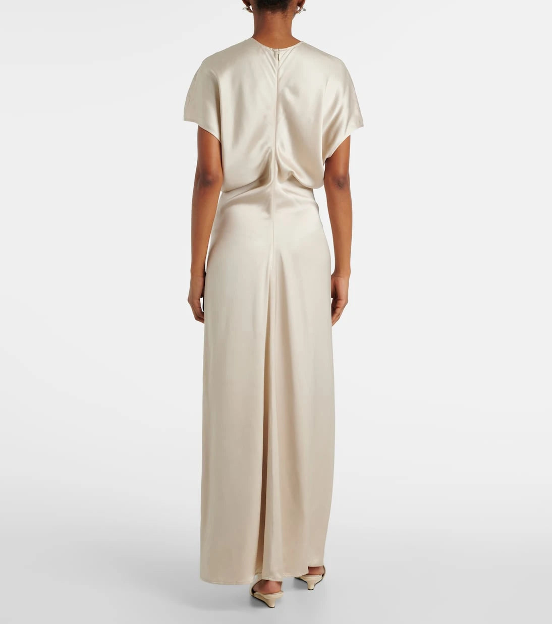 Toteme - Bridal Slouch draped satin maxi dress