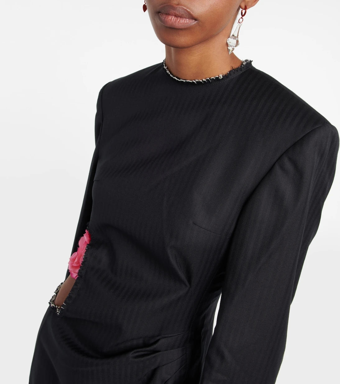 Acne Studios - Embellished striped wool minidress