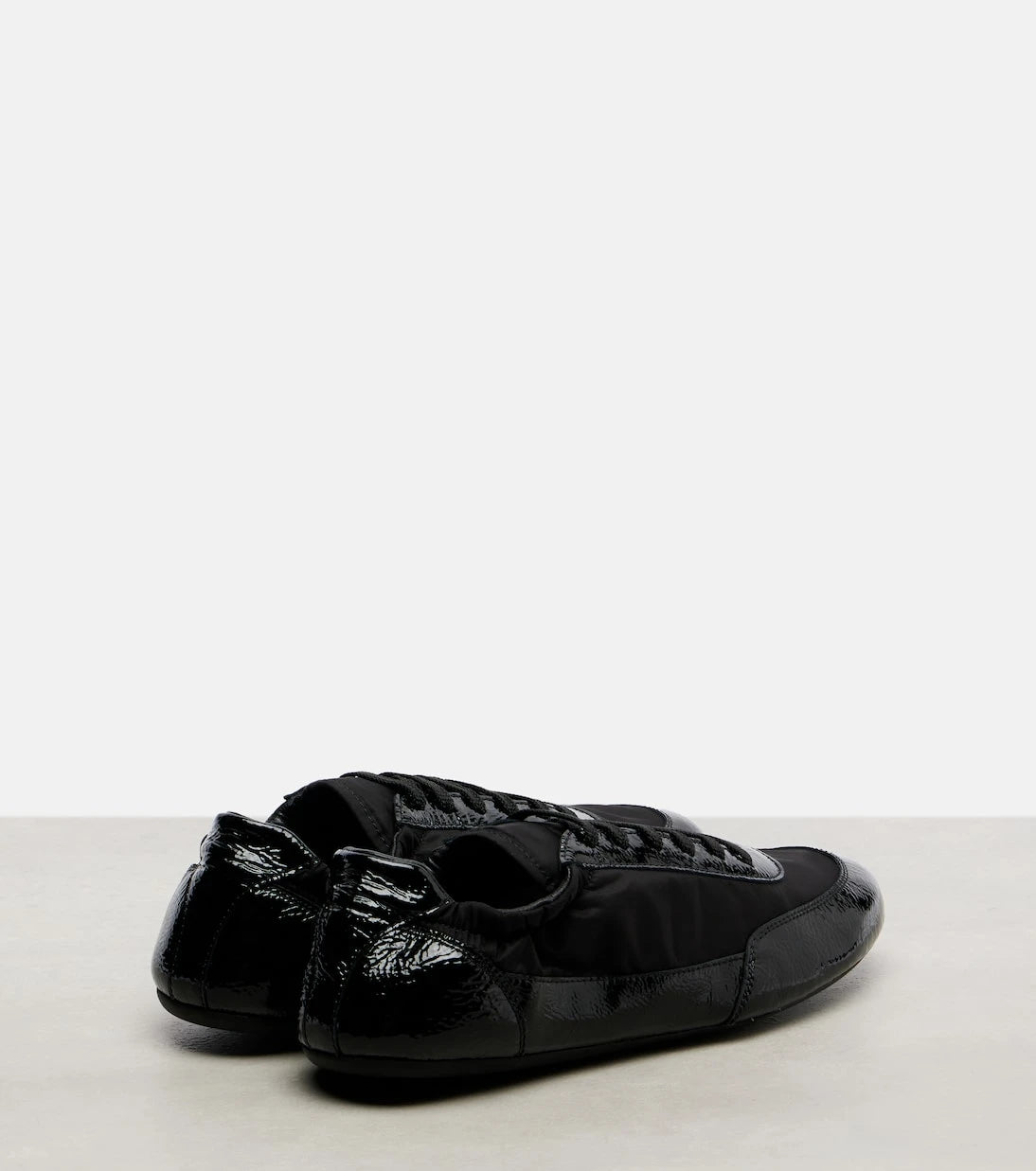 Prada - Collapse Re-Nylon and leather sneakers
