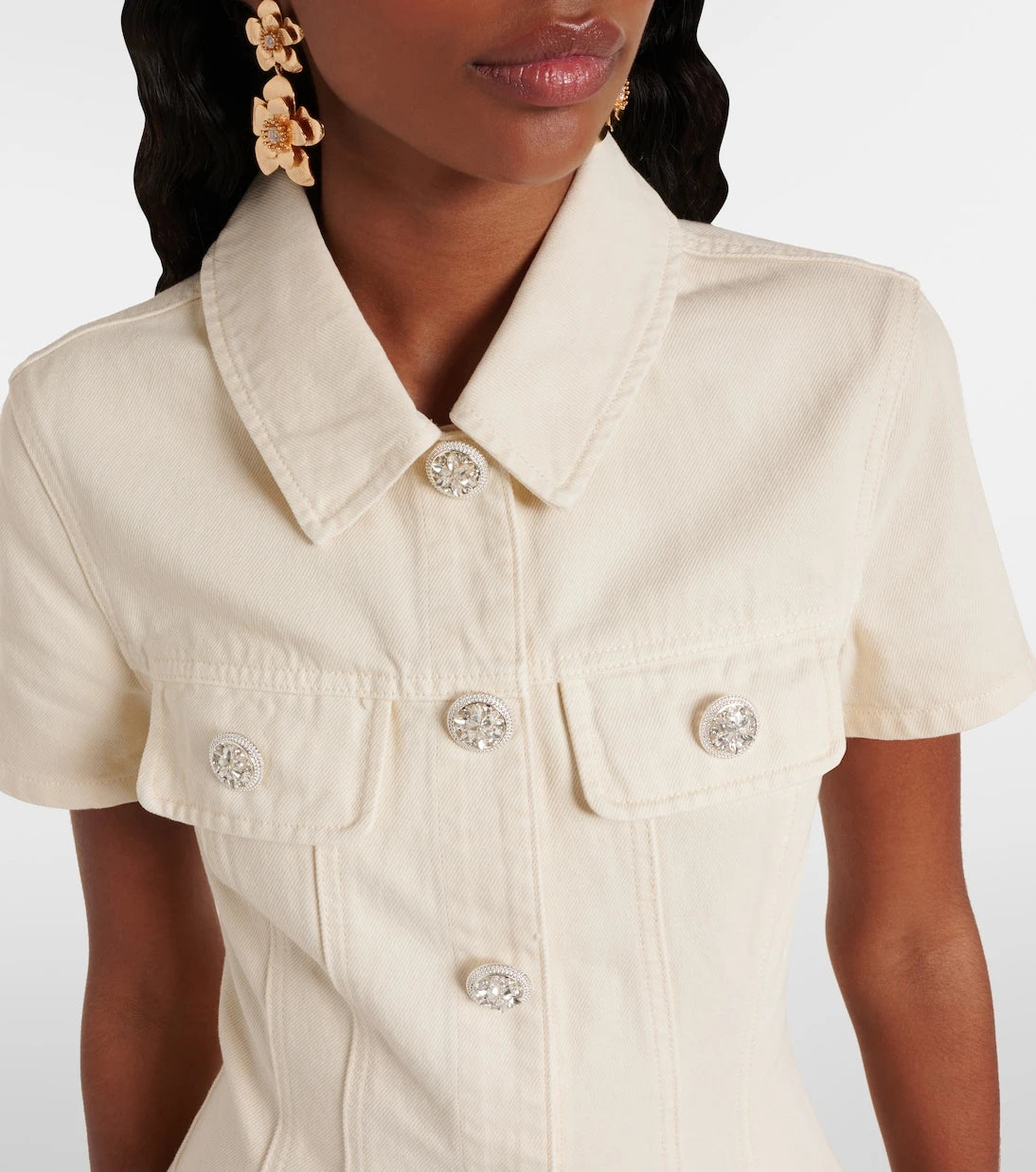 Self-Portrait - Denim minidress