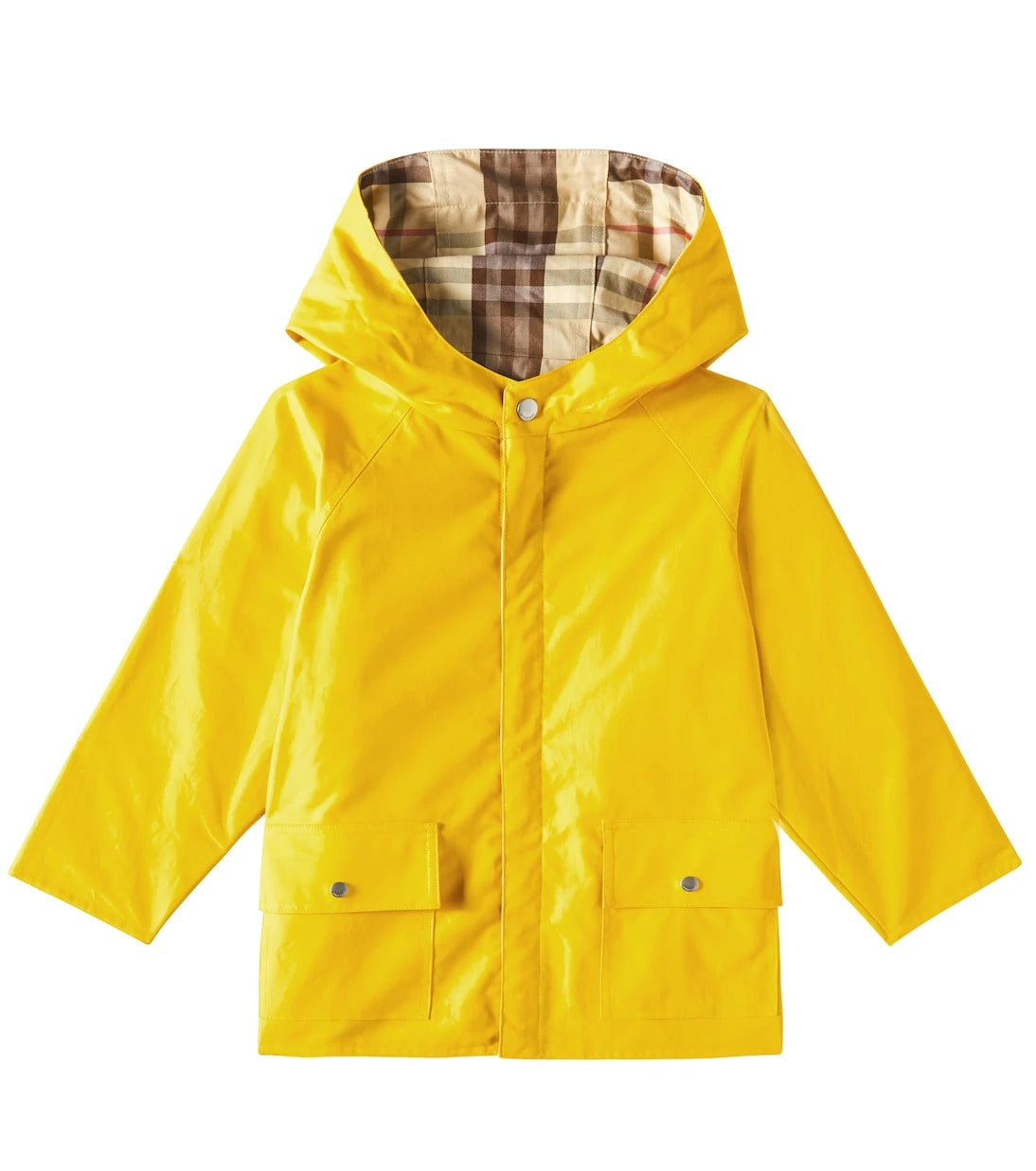 Burberry Kids - معطف واقٍ من المطر قطني بوجهين بنقشة مربعات بربري
