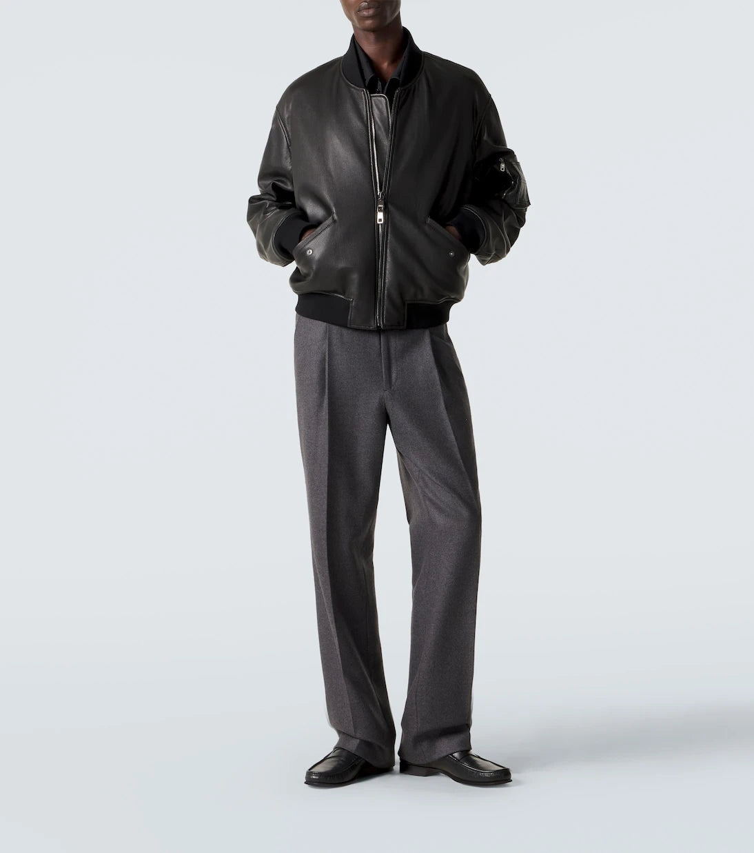 Dolce&Gabbana - Leather bomber jacket