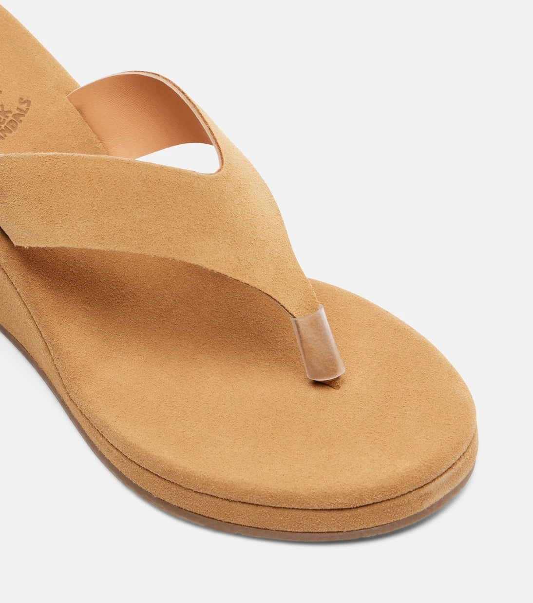 Ancient Greek Sandals - صندل ثونغ كعب ويدج "شاريس" من الشمواه