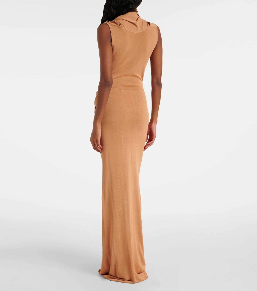Aya Muse - Draped semi-sheer maxi skirt