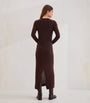 Brunello Cucinelli Brown Cable-Knit Maxi Dress