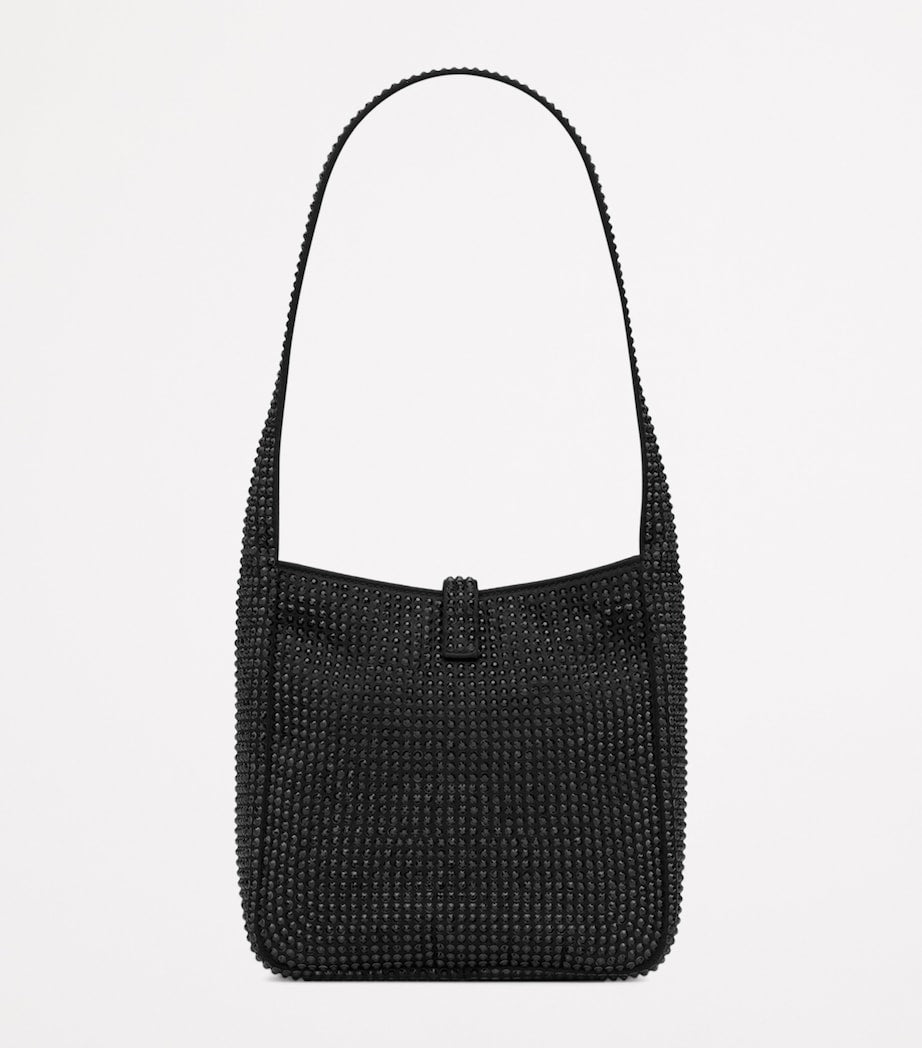 Saint Laurent Black Baby Rhinestone-Embellished Le 5 à 7 Shoulder Bag