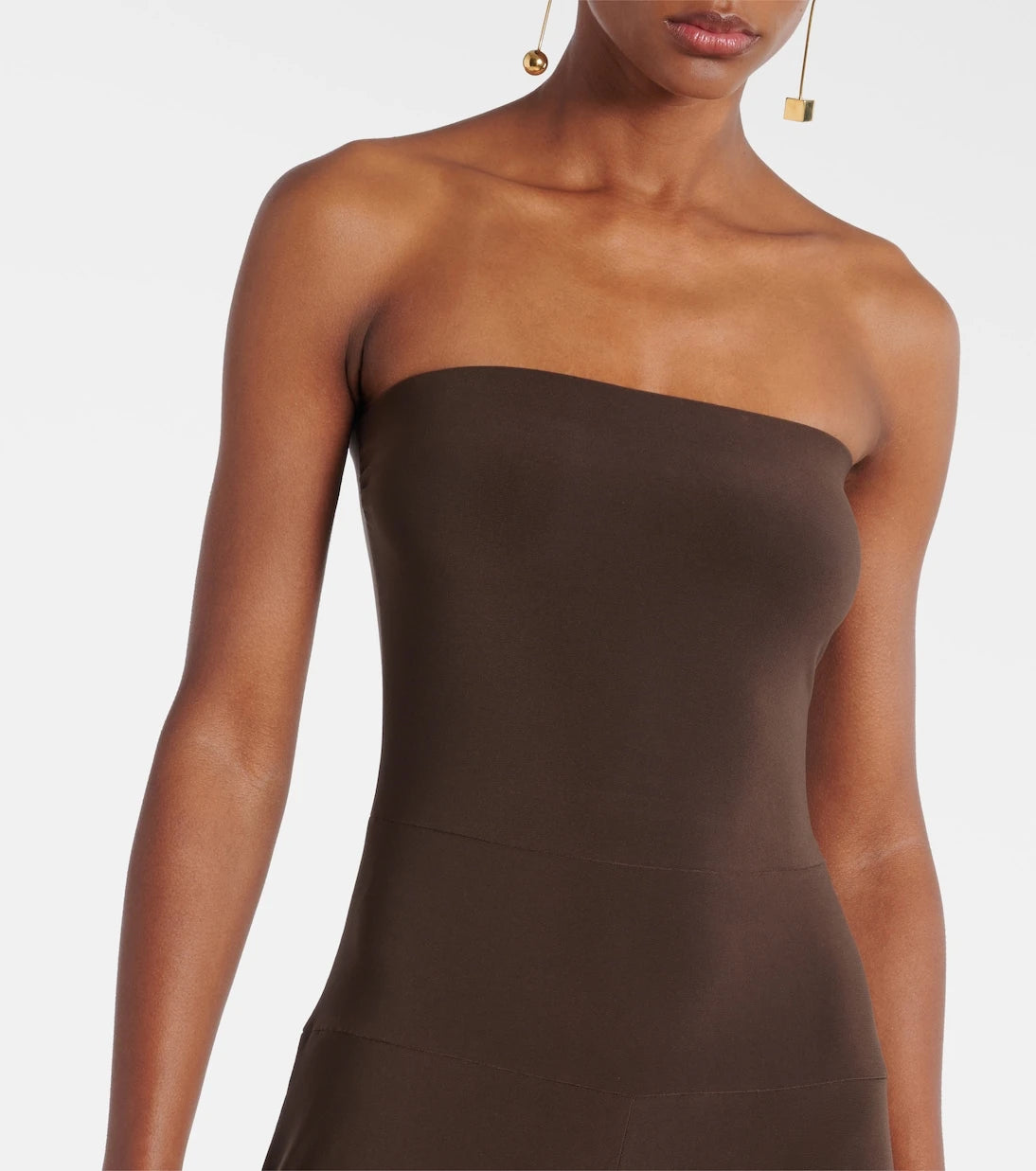 Norma Kamali - Strapless jersey jumpsuit