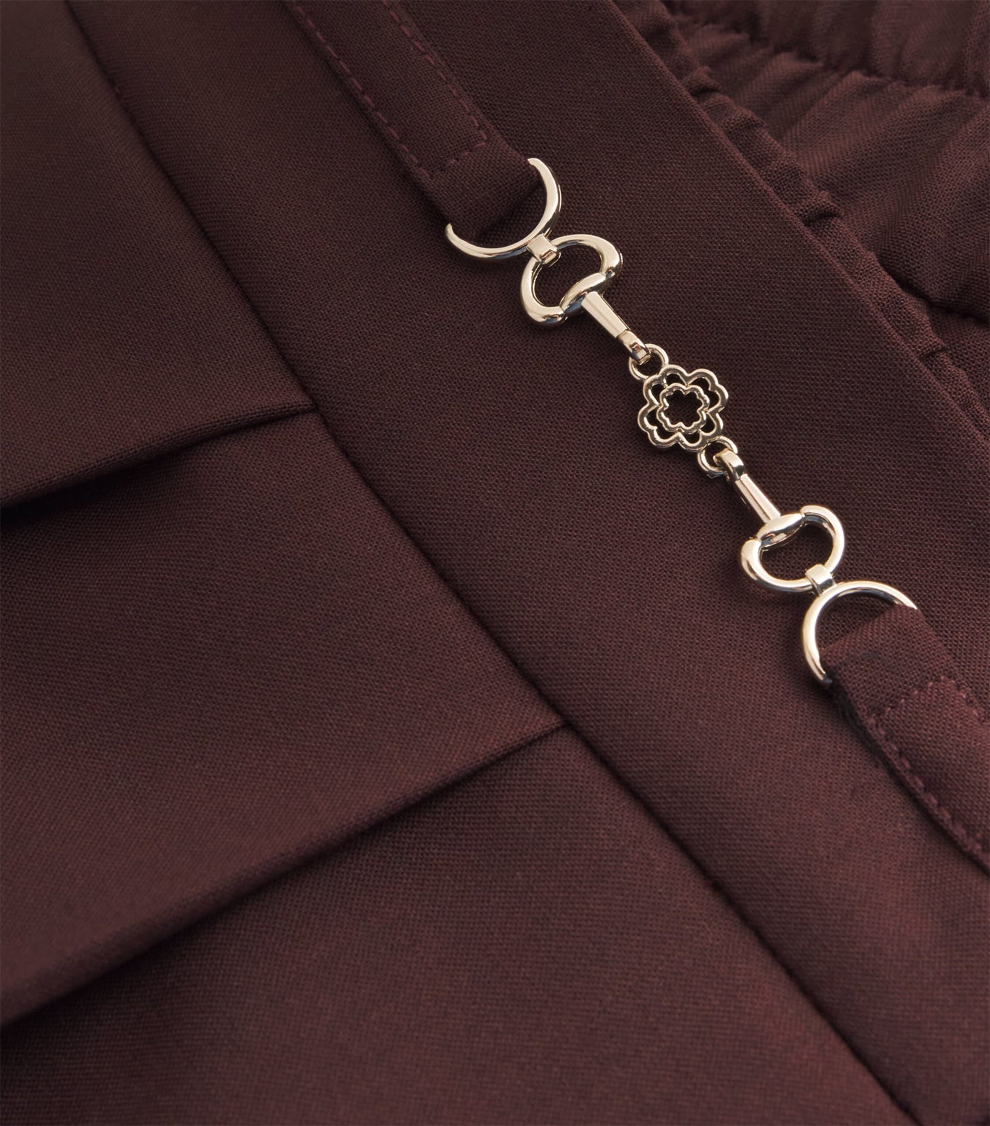 Maje Red Wool-Blend Pleated Mini Skirt