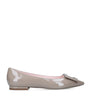 Roger Vivier Brown Leather Gommettine Ballet Flats