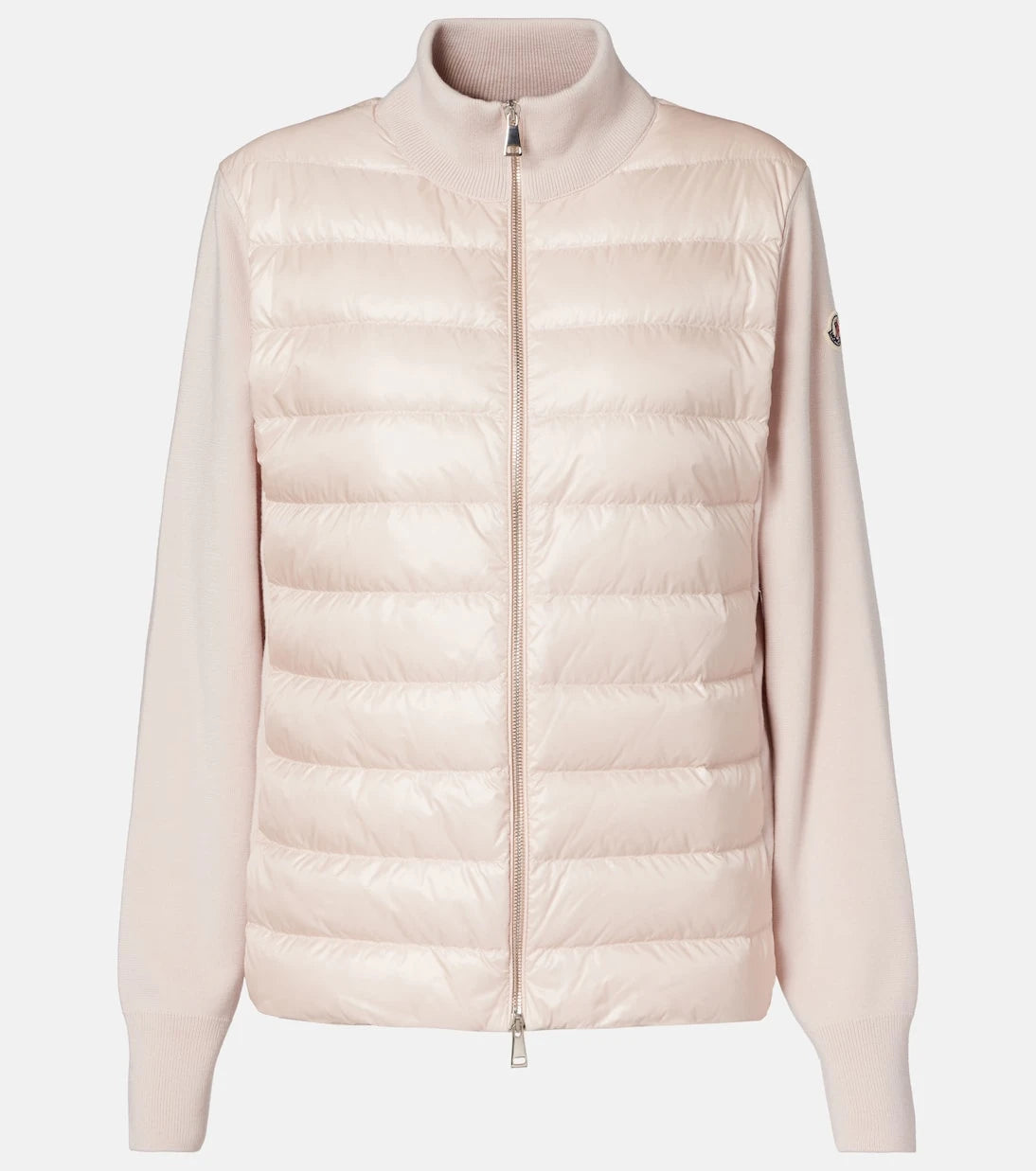 Moncler - Down-paneled virgin wool cardigan