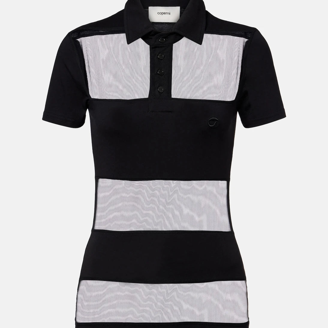 Coperni - Paneled cotton-blend crop top