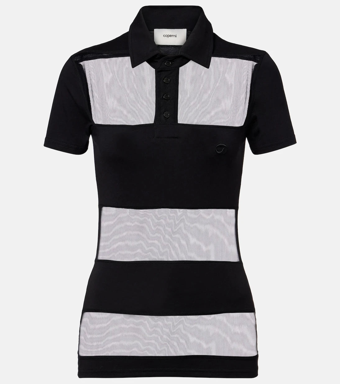 Coperni - Paneled cotton-blend crop top