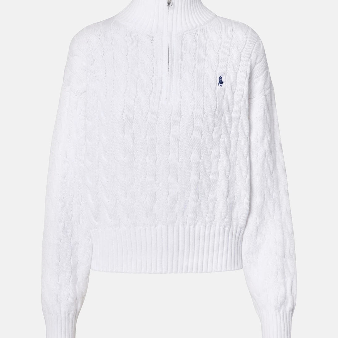 Polo Ralph Lauren - Logo cable-knit cotton half-zip sweater