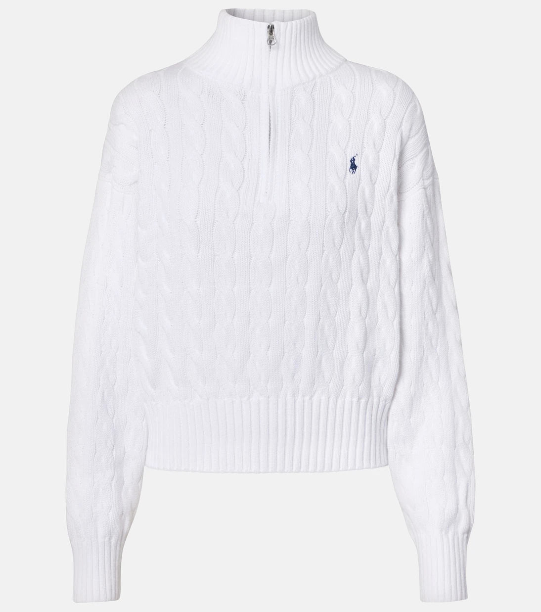Polo Ralph Lauren - Logo cable-knit cotton half-zip sweater