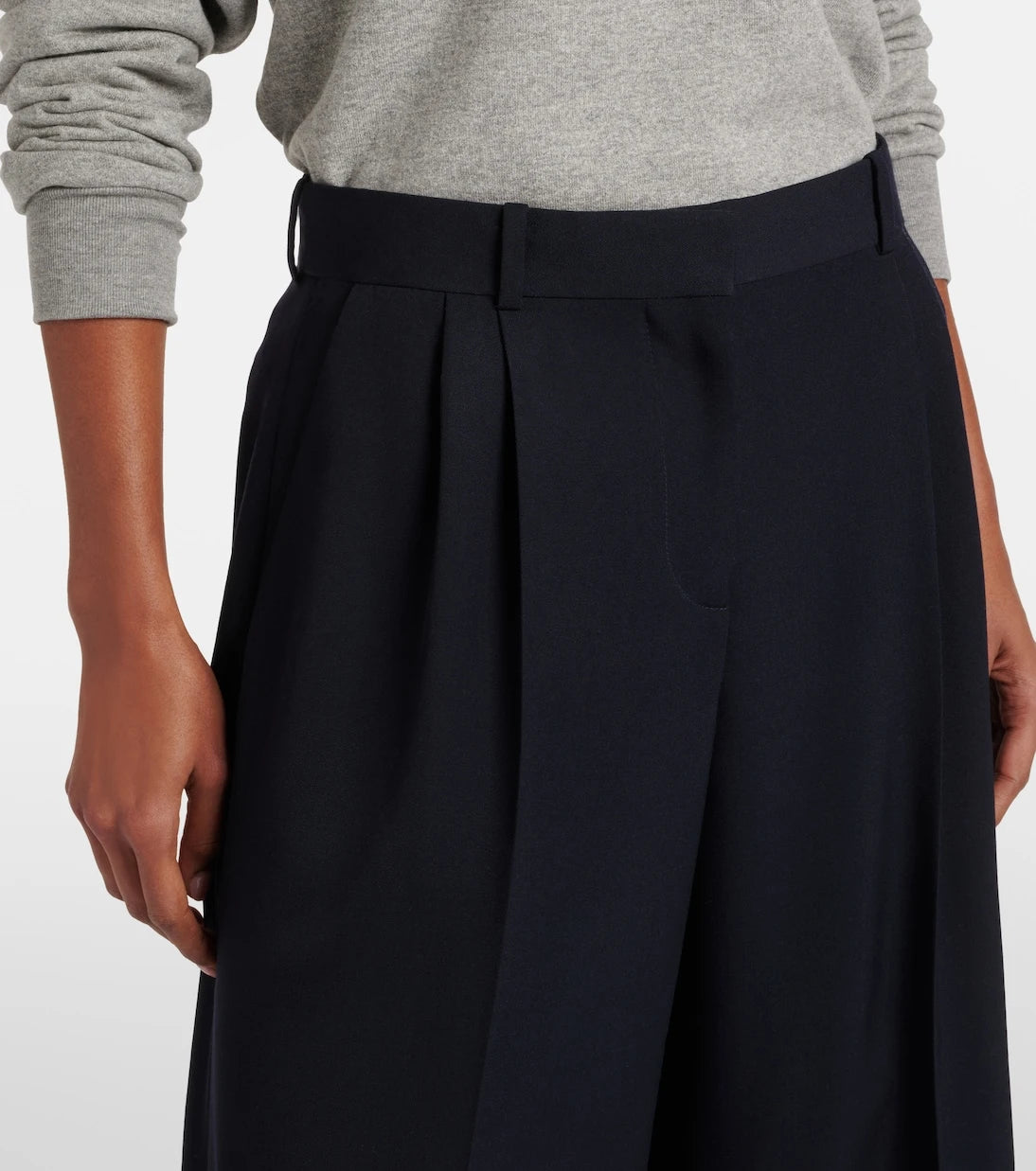 The Row - Lior wool gabardine wide-leg pants