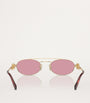 Gold Metal Oval Sunglasses