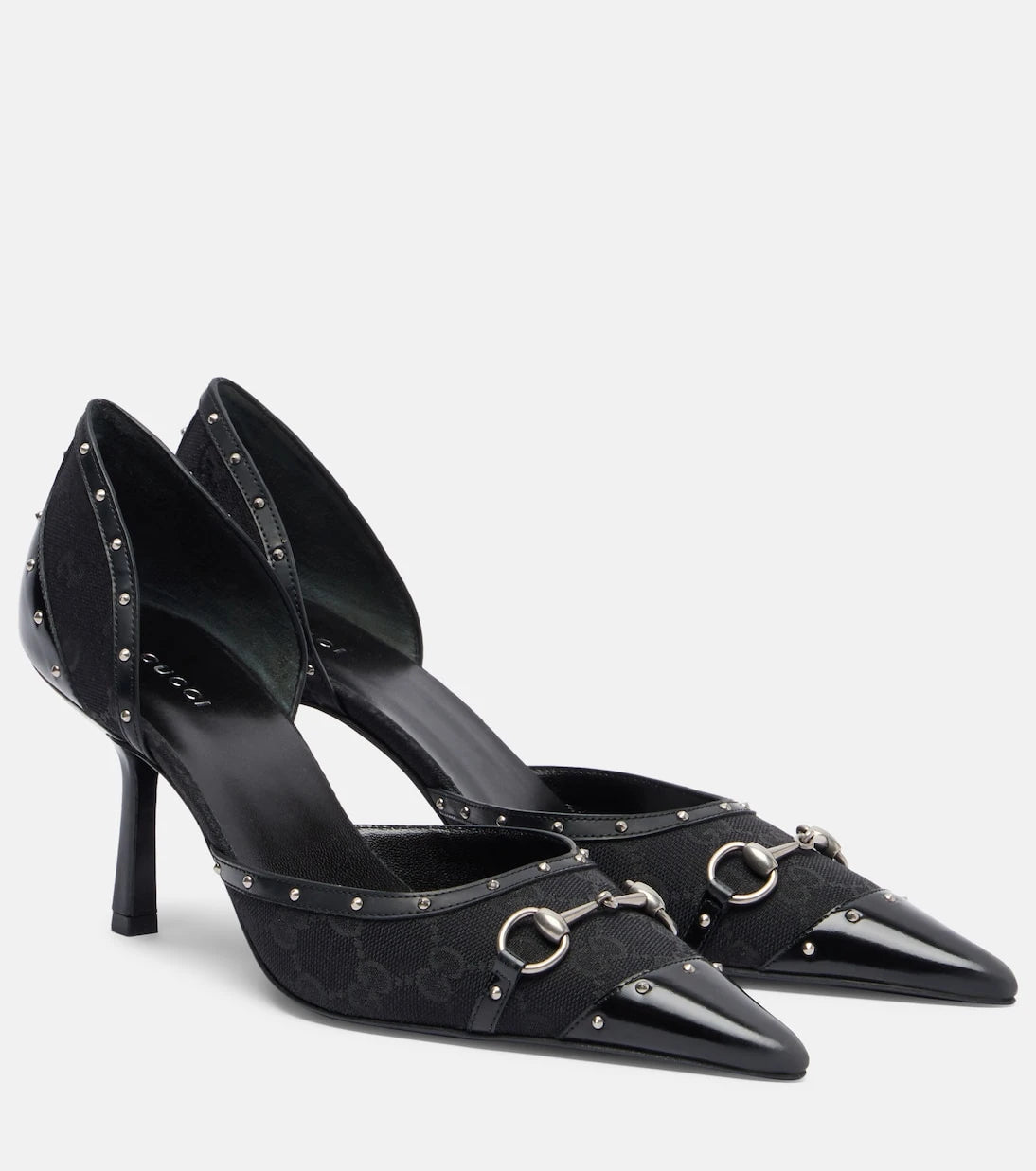 Gucci - Savoy Horsebit GG canvas pumps