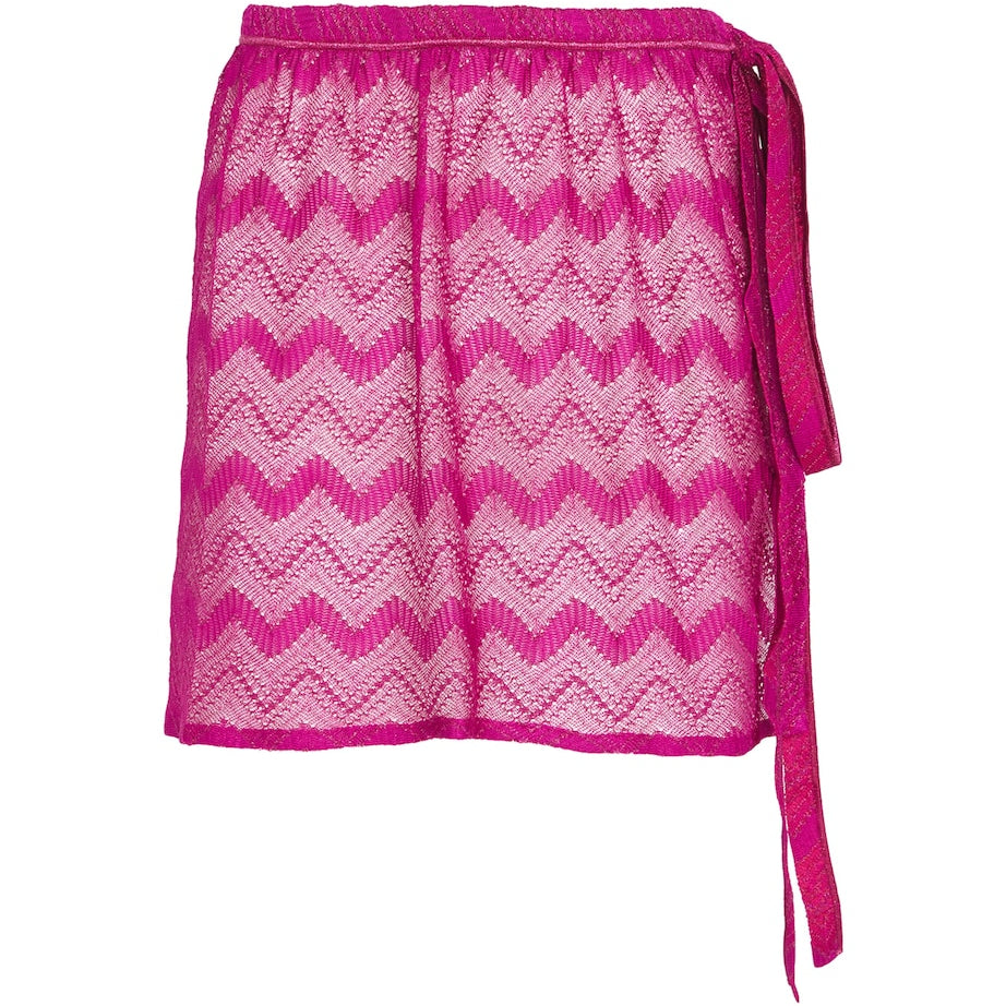 Missoni Burgundy Wrap Cover-Up Mini Skirt