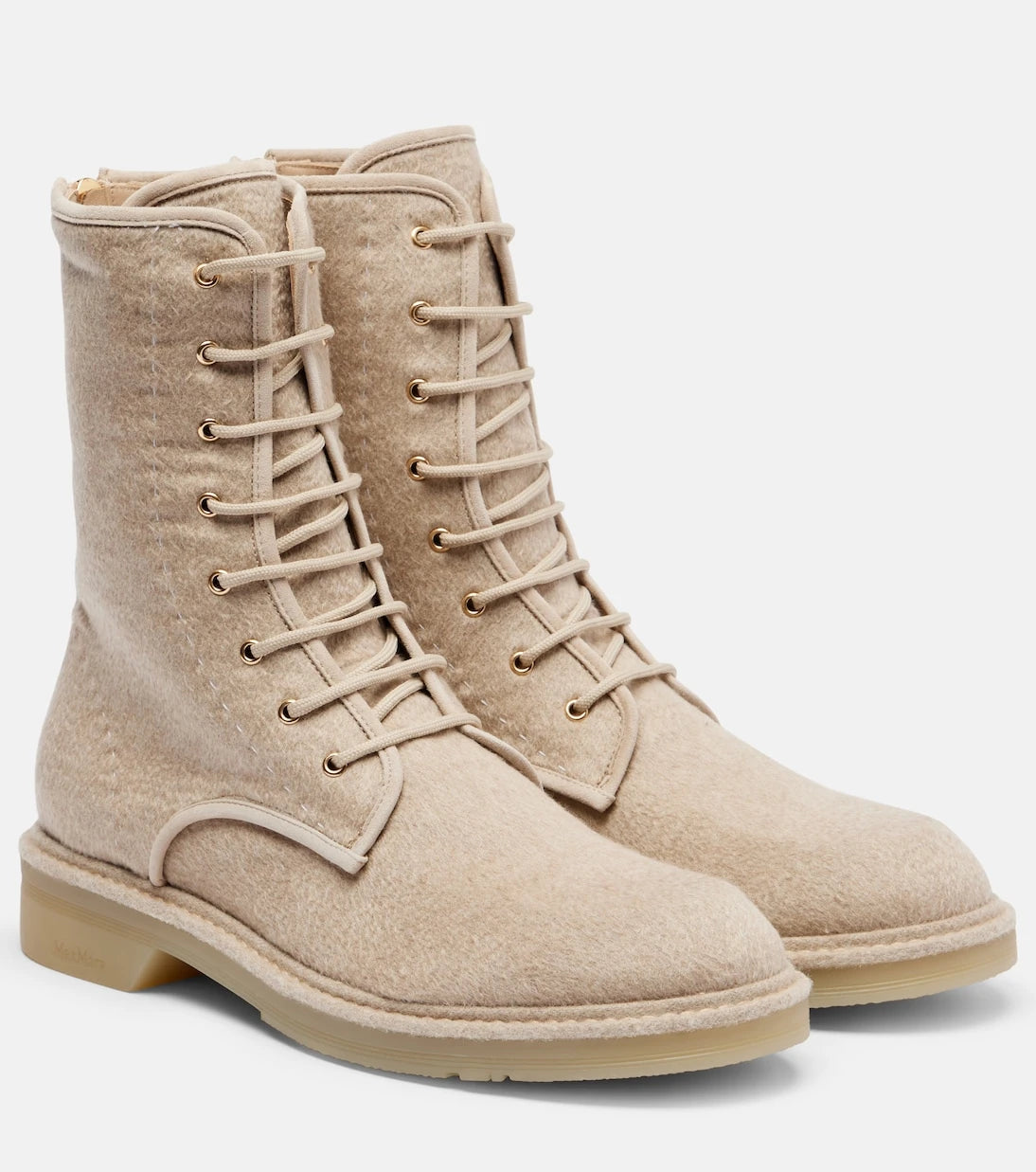 Max Mara - Baker cashmere combat boots
