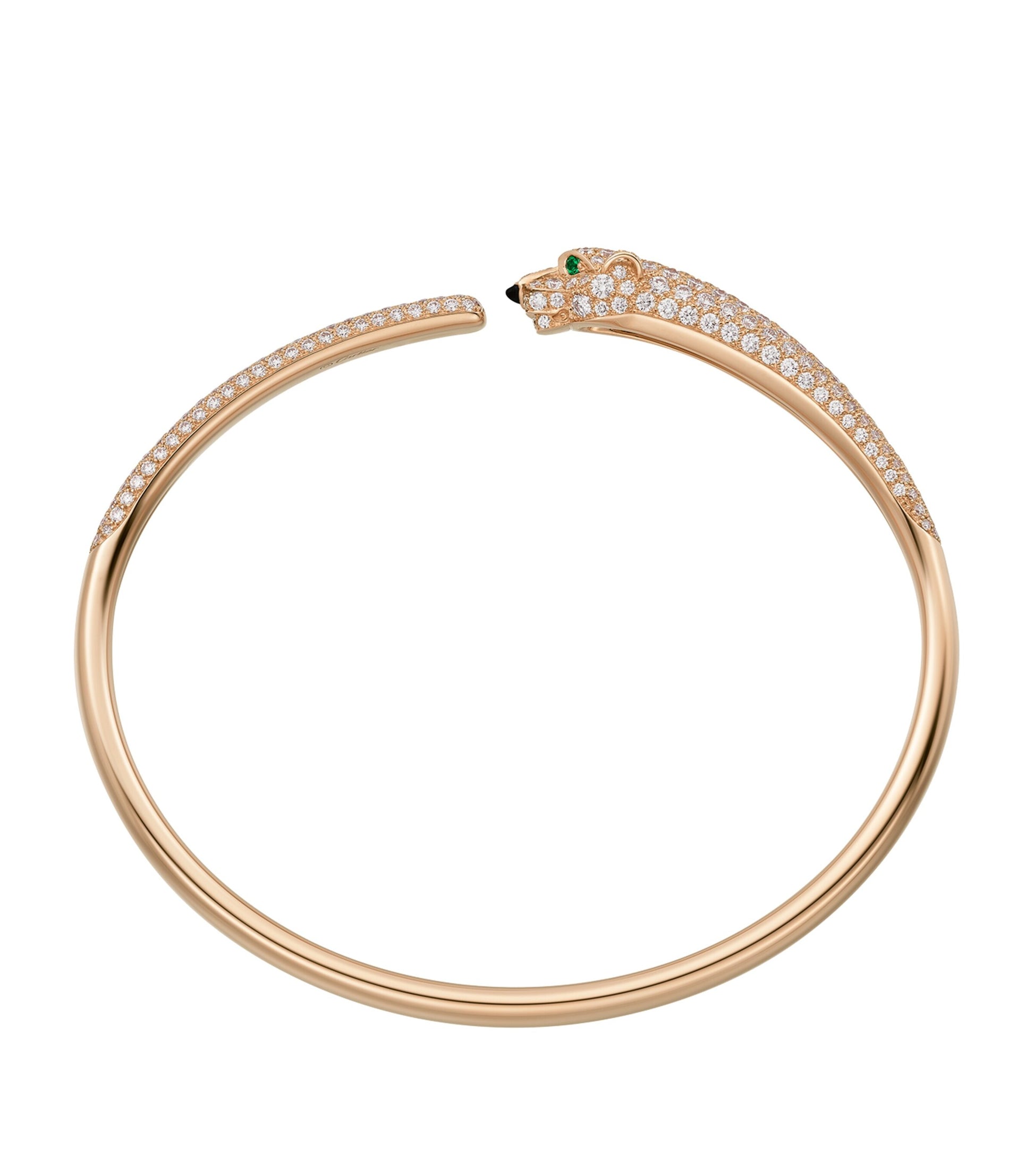 Rose Gold, Diamond and Emerald Panthère de Cartier Bracelet