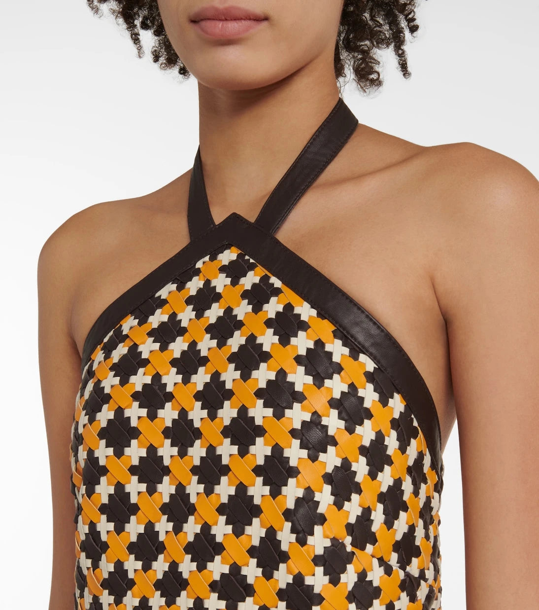 Dodo Bar Or - Leather halterneck midi dress