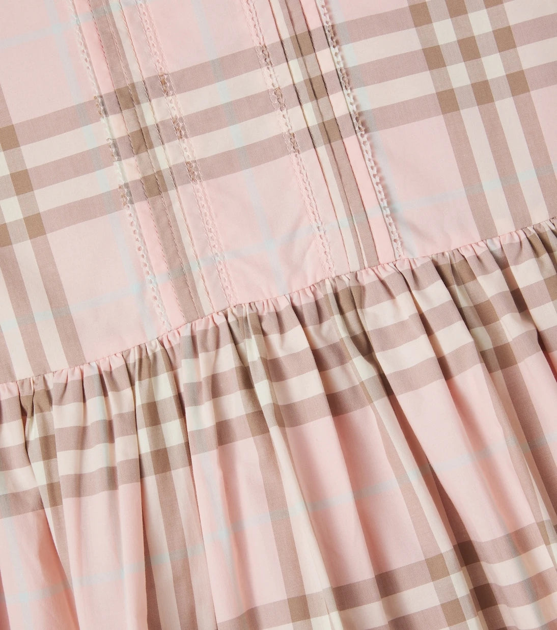 Burberry Kids - فستان من القطن بنقشة كاروهات بربري