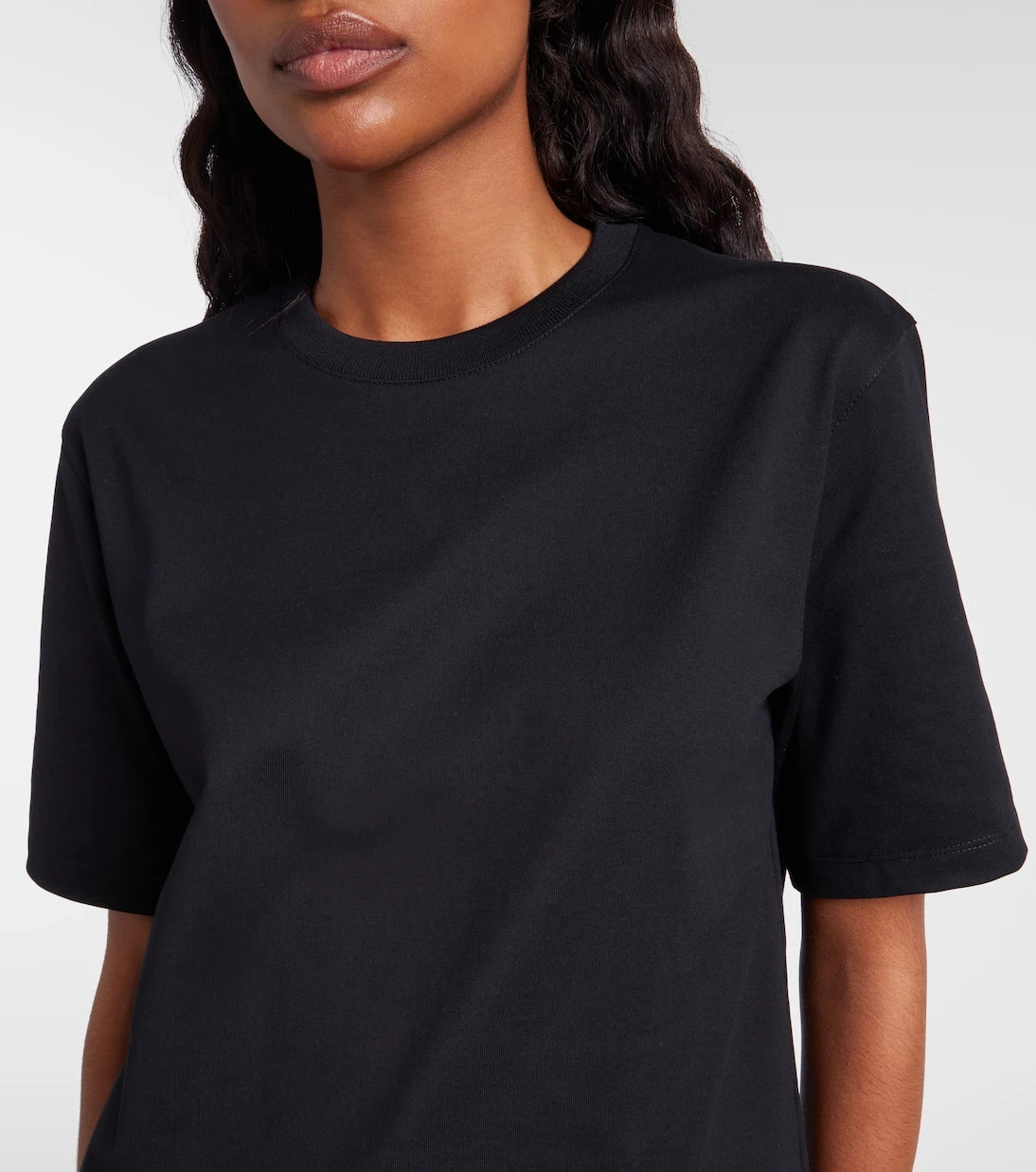 Alaïa - Peplum cotton jersey T-shirt