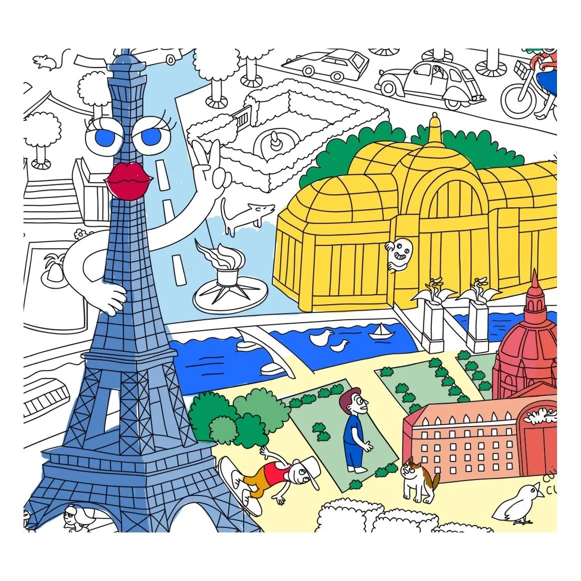 Omy - Giant Paris Colouring-in Poster