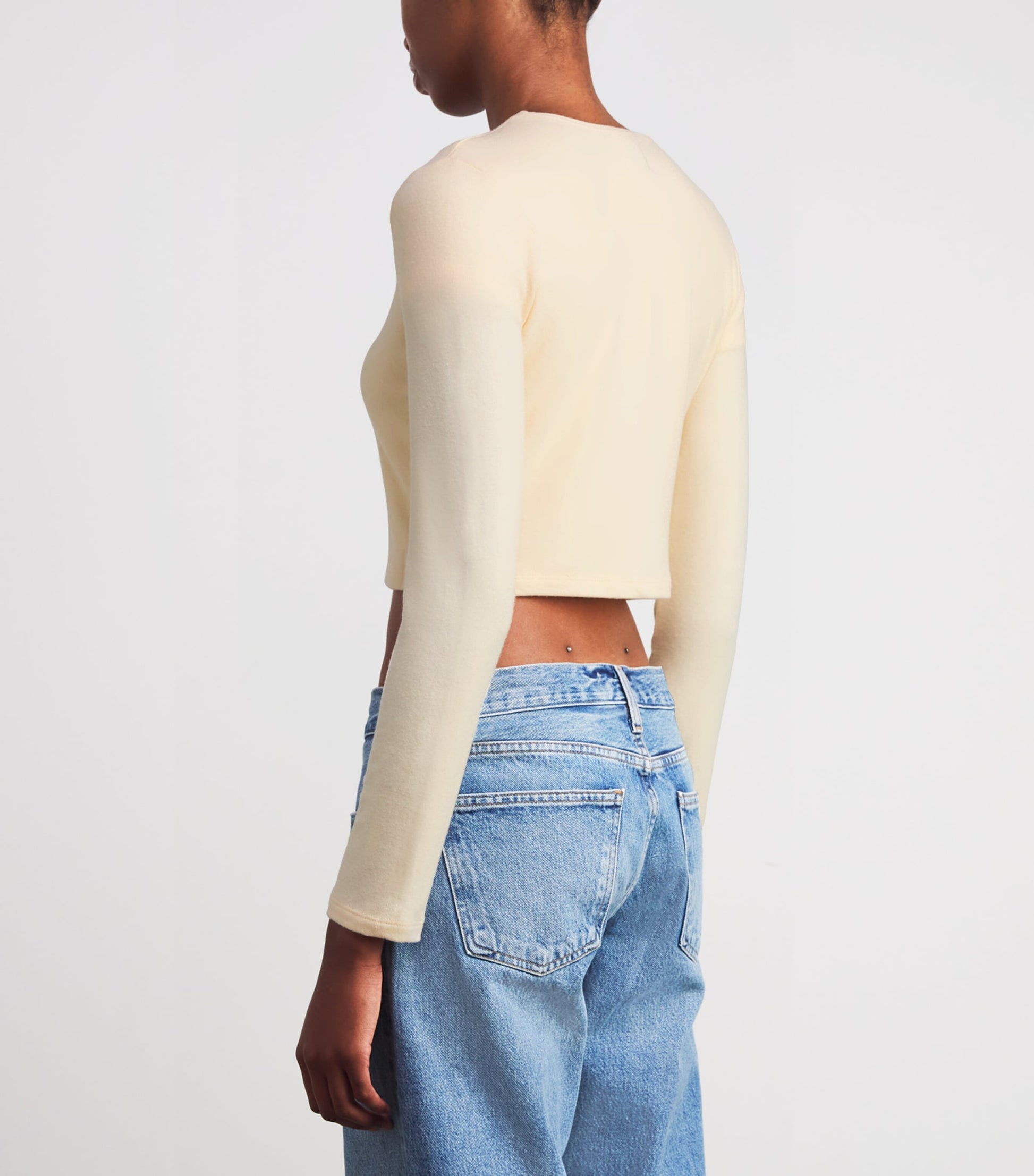 Yellow Lauren Cropped Cardigan