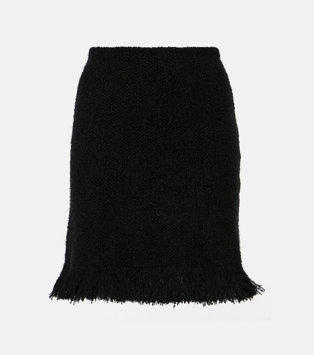Chloé - High-rise fringed wool-blend miniskirt