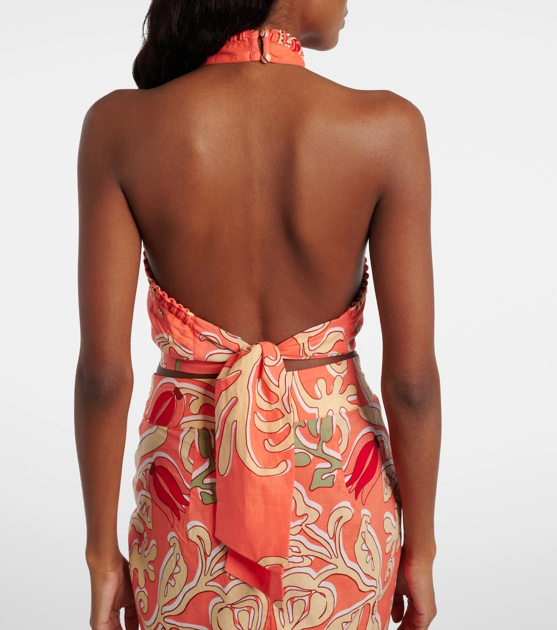 Poupette St Barth - Suma printed cotton crop top