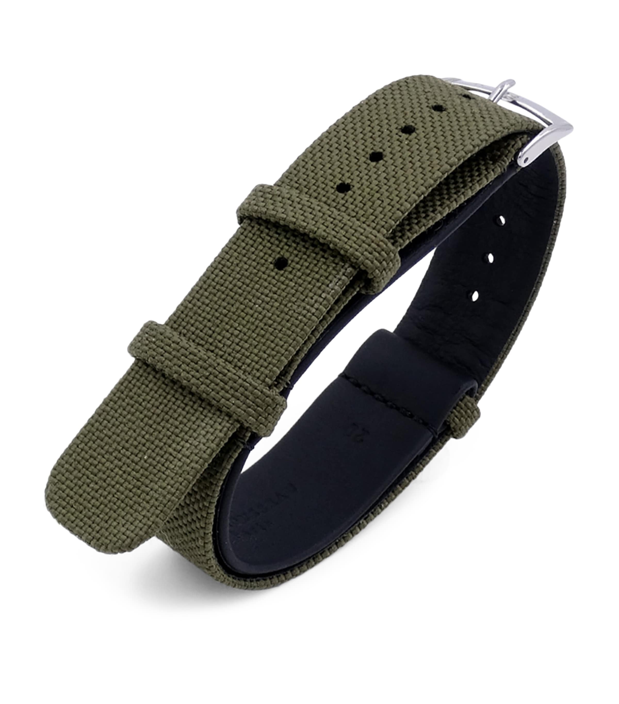 Jean Rousseau NATO Technical Fabric Watch Strap GREEN