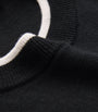 Max Mara Black Virgin Wool Contrast-Trim Sweater