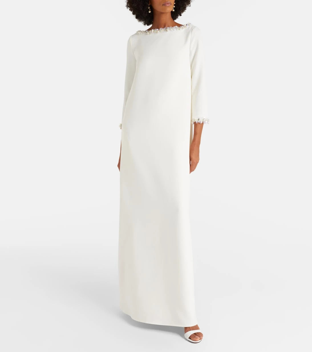 Safiyaa - Bridal Lanai embellished crêpe gown