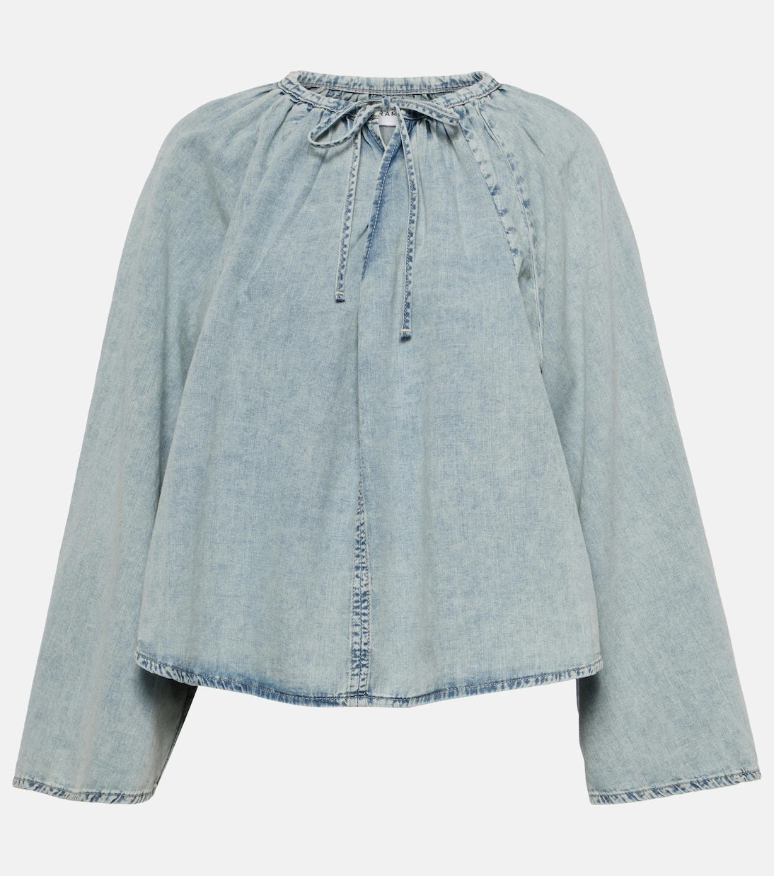 Frame - Cotton and linen denim top