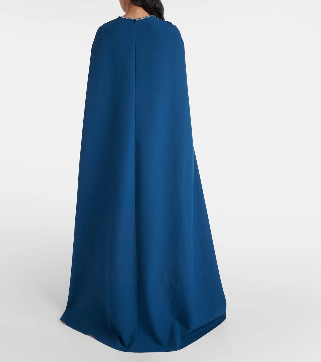 Safiyaa - Mattia embellished caped crêpe gown