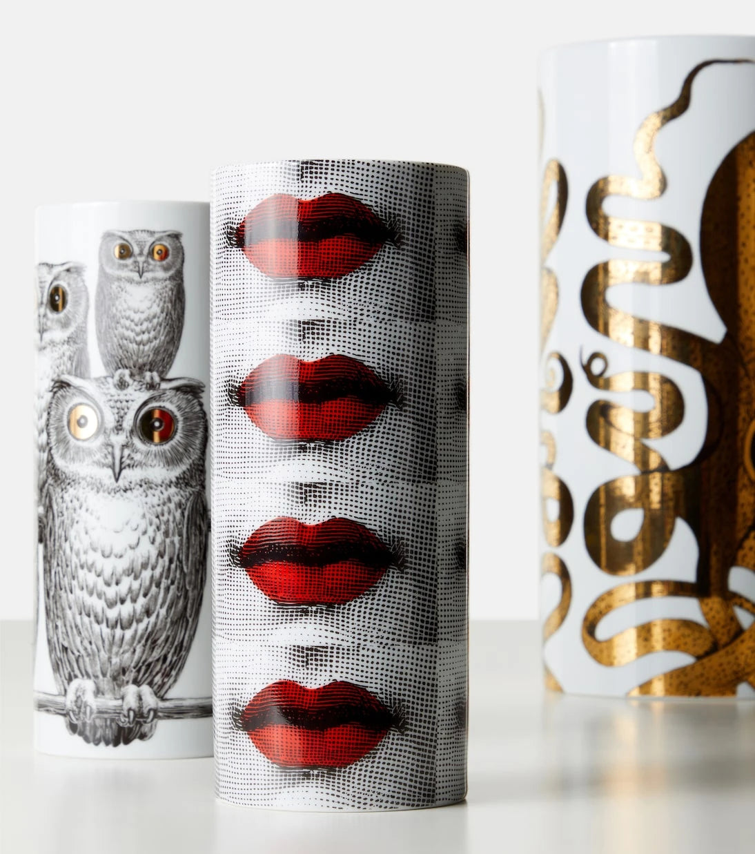 Fornasetti - Bocche Small porcelain vase