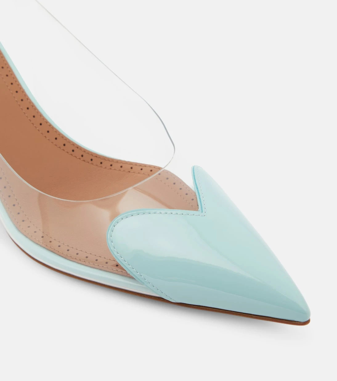 Alaïa - Le Cœur patent leather and PU slingback pumps